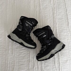 Kids Black Winter Boots - Insulated Snow Boots